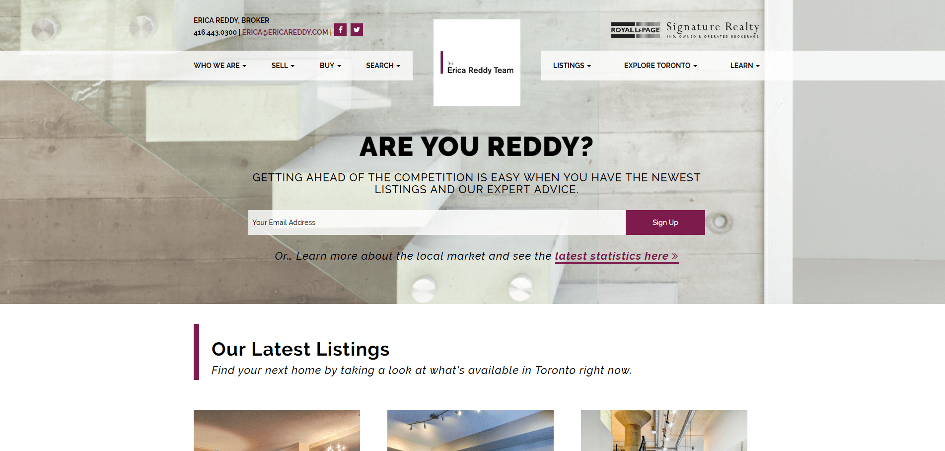 Whoa! This is a list of the 101 best real estate websites. Each site is ranked 1-101 with a description and review. Here's ericareddy.com. Curious who made the list?