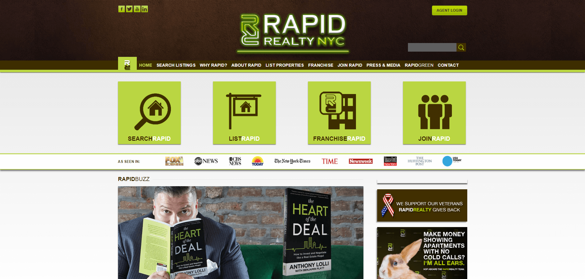  Check this out!  We made a list of the 101 best real estate websites.  Each site is ranked 1-101 with a description and review.  Here's rapidnyc.com.  Is your site on the list? 